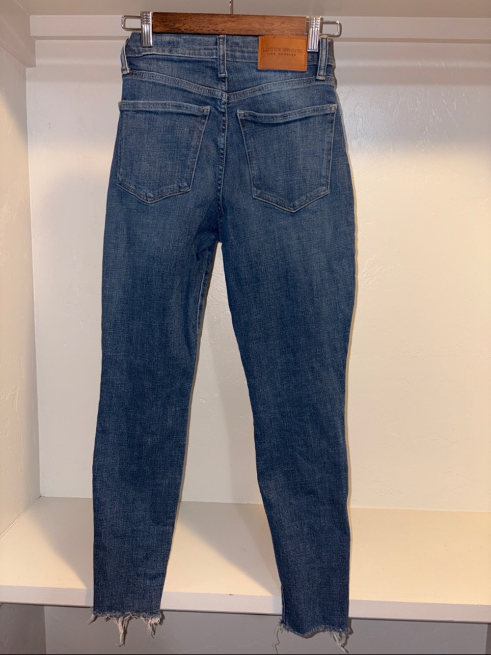 Lucky Brand Mid-Rise Skinny Jeans in Medium Blue Wash